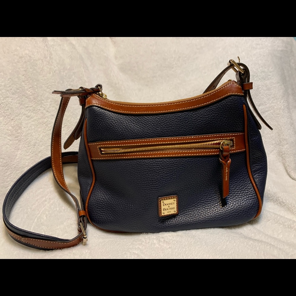 Dooney & Bourke Blue pebbled leather Cross body